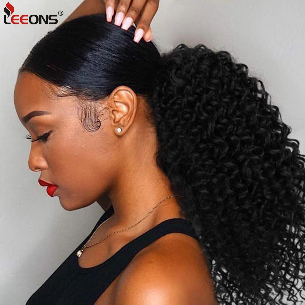 Top Trends: Synthetic Drawstring Puff Ponytail Afro Kinky Curly Hair Extension Synthetic Clip In Pony Tail African American Hair Extension Shoppable Styles