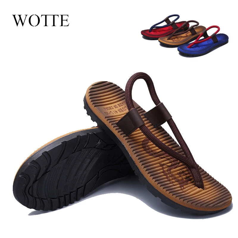 Top Trends: Summer Men Sandals New Beach Slippers High Quality Beach Flip Flops Fashion Solid Flat Outdoor Shoes Outdoors Non-slip Slippers Shoppable Styles