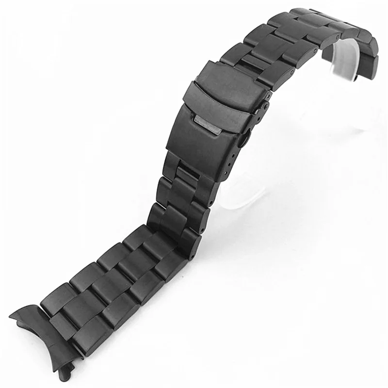 Top Trends: 20mm 22mm Stainless Steel Watch Band Bracelets Curved End Replacement For Seiko SKX007 SKX009 SKX011 Black Silver Watchband Shoppable Styles