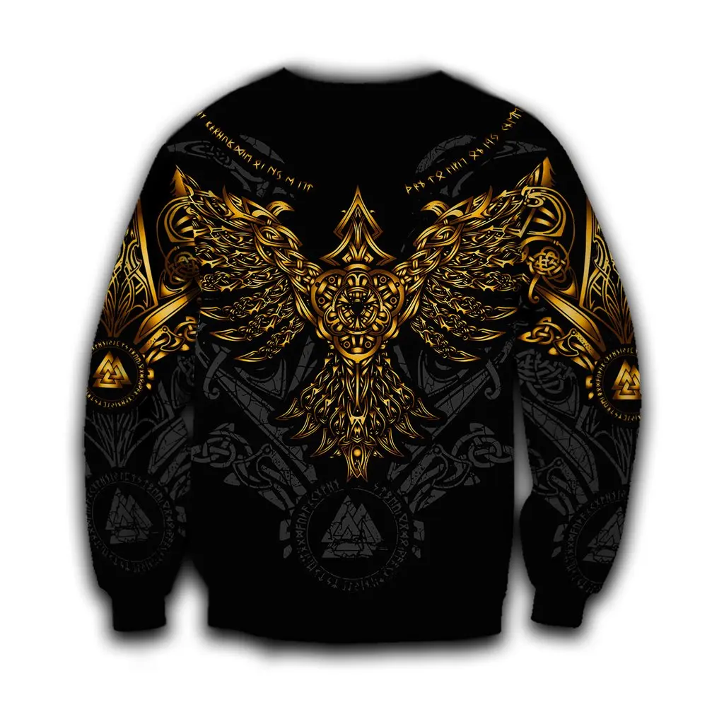 Top Trends: Huginn And Muninn Raven Gold Tattoo 3D Printed Unisex Deluxe Hoodie Sweatshirt Pullover Casual Tracksuit Sudadera Hombre DW0352 Shoppable Styles - Image 4