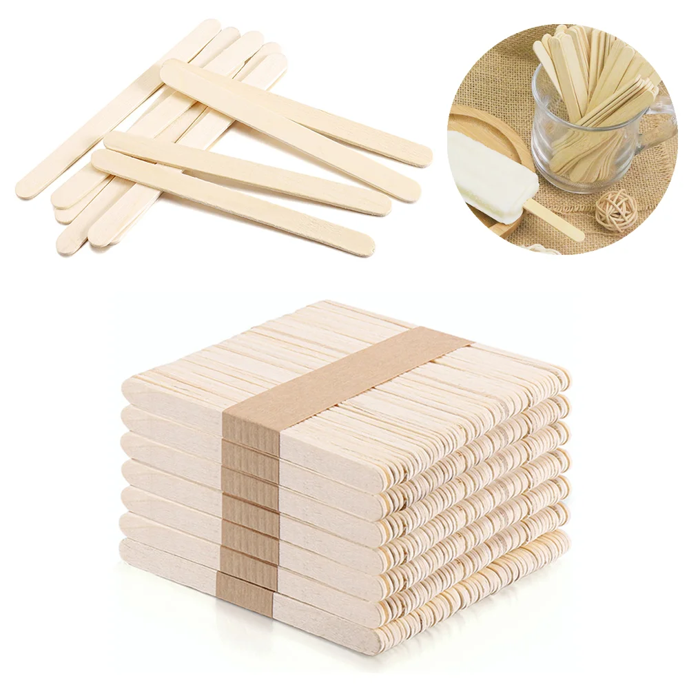 Top Trends: 50-150pcs 11cm Wooden Coffee Tea Ice Cream Popsicle Sticks Beverage Stir Stirrers For DIY Jewely Making UV Resin Sticks Tools Shoppable Styles - Image 3