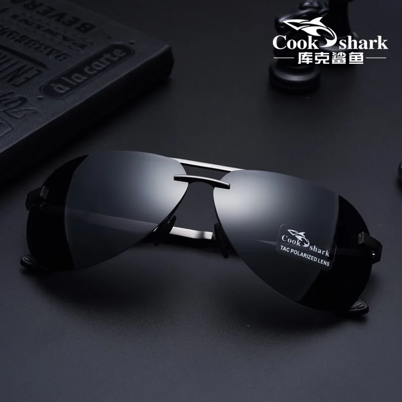 Top Trends: Cook Shark Men's Sunglasses Sunglasses Men's Influx Of People Driving Polarized Blue Glasses Sunglasses Drivers Driving Glasses Shoppable Styles - Image 3