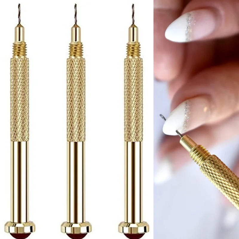 Top Trends: Nail Drill Pack Of 3 For Dangle Charm Art Piercing Tool, Gold Hand Drills For Jewelry Rings For Tips, Acrylic, Gels Decoration Shoppable Styles