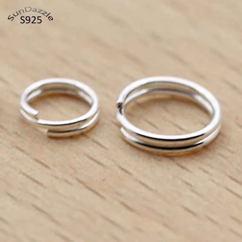 Top Trends: 10pcs Real Pure Solid 925 Sterling Silver Double Open Jump Rings Split Ring For Making Key Chains Jewelry Findings Accessories Shoppable Styles