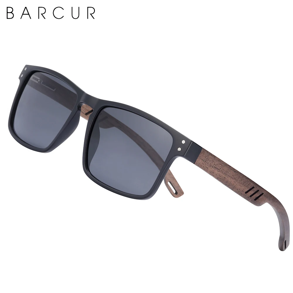 Top Trends: BARCUR Men's Sunglasses For Men Brand Designer Natural Walnut Wood Sun Glasses Women Polarized Eyewear UV400 Eyewear Oculos Shoppable Styles - Image 5