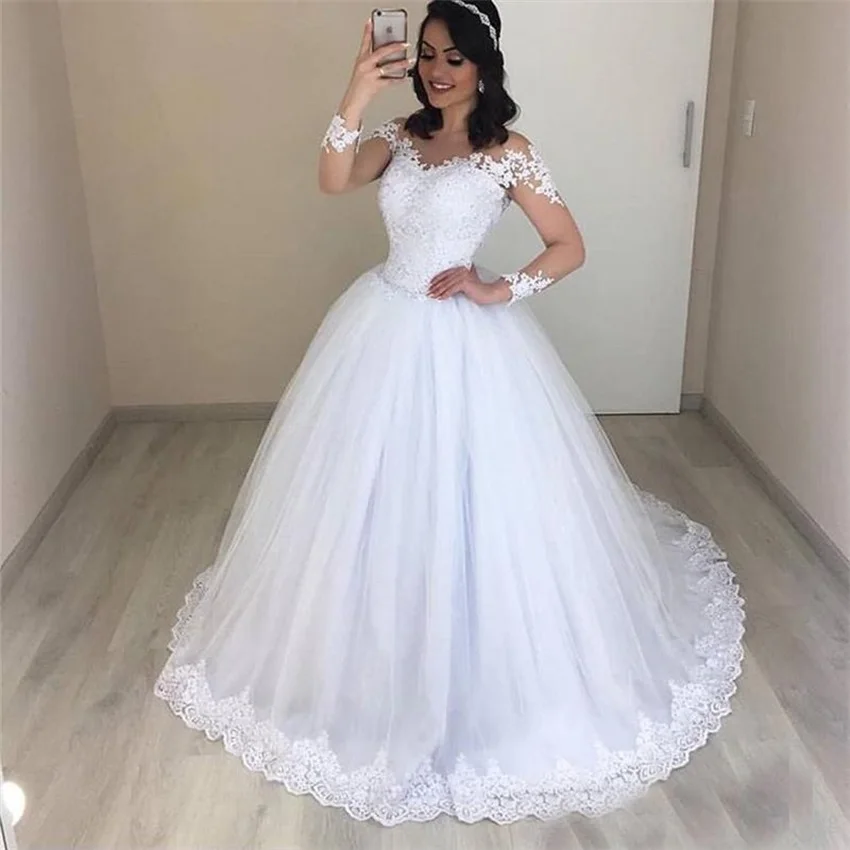 Top Trends: NUOXIFANG Vintage Princess Ball Gown Wedding Dresses Long Sleeves Lace Appliques Wedding White Bride Dresses Vestidos De Novia Shoppable Styles