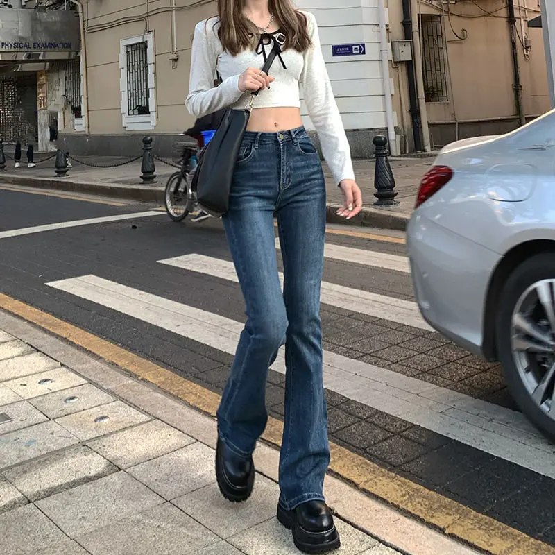 Top Trends: High Waist Loose Comfortable Jeans For Women Wide Leg Pants Elastic Fashion Boyfriend Style Denim Pants Trousers Plus Size Shoppable Styles