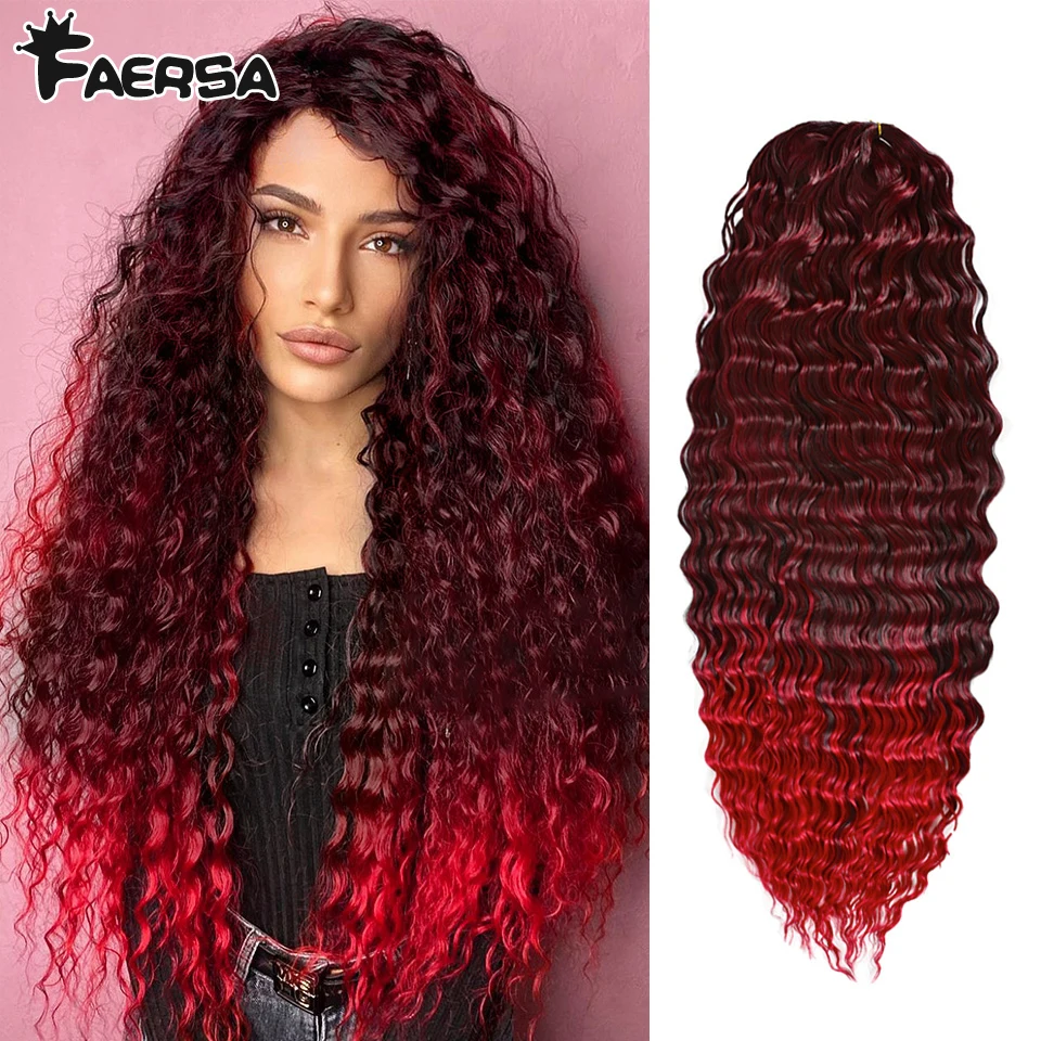 Top Trends: Crochet Hair Deep Wave Twist Natural Synthetic Afro Curls Crochet Braids Ombre Braiding Hair Extensions For Women Low Tempreture Shoppable Styles