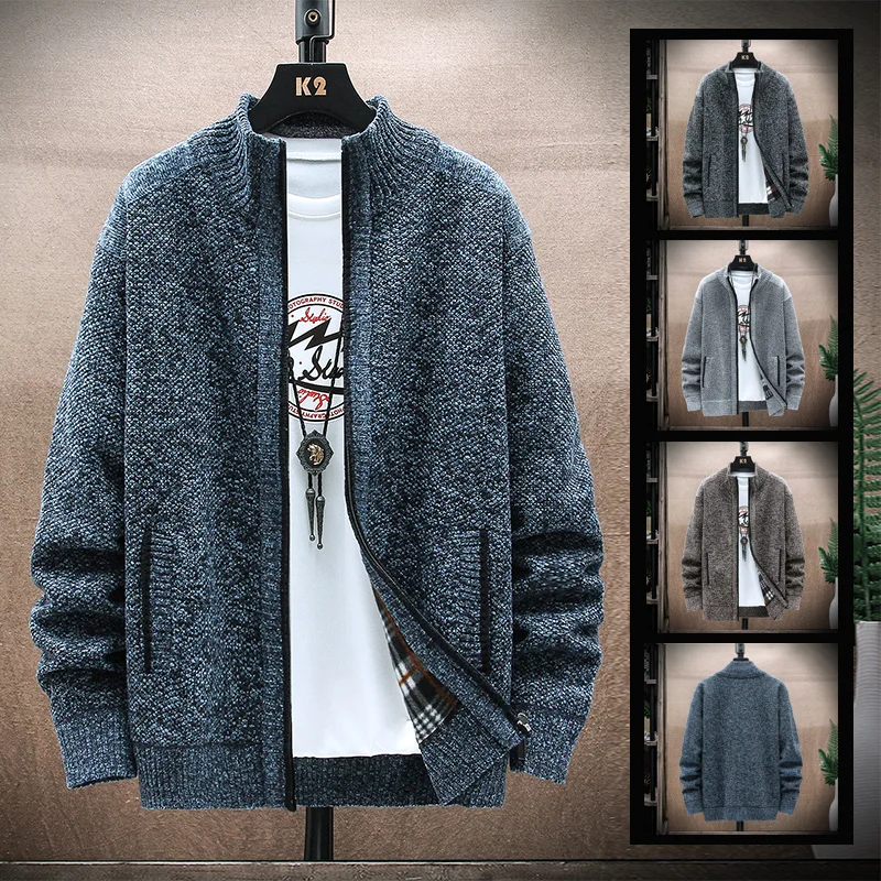 Top Trends: Solid Sweater Chenille Cardigan Man Autumn And Winter Men&#039;s Thick Warm Wool Fashion Casual Quality Knitwear Knitted Zipper Coat Shoppable Styles