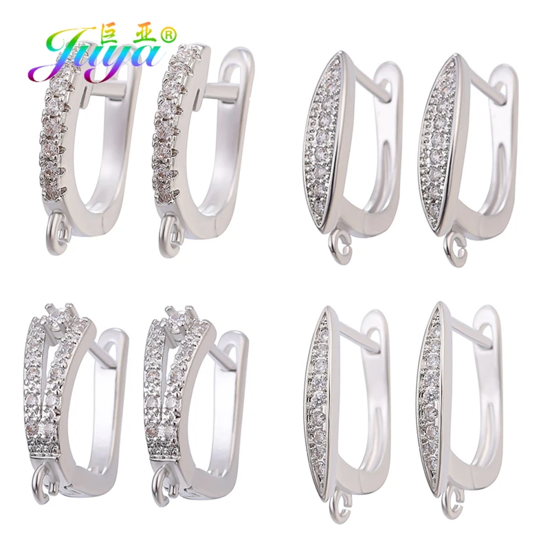 Top Trends: Juya DIY Cubic Zirconia Fastener Leverback Earwire Hooks Accessories For Women Handmade Fashion Earrings Jewelry Making Supplies Shoppable Styles