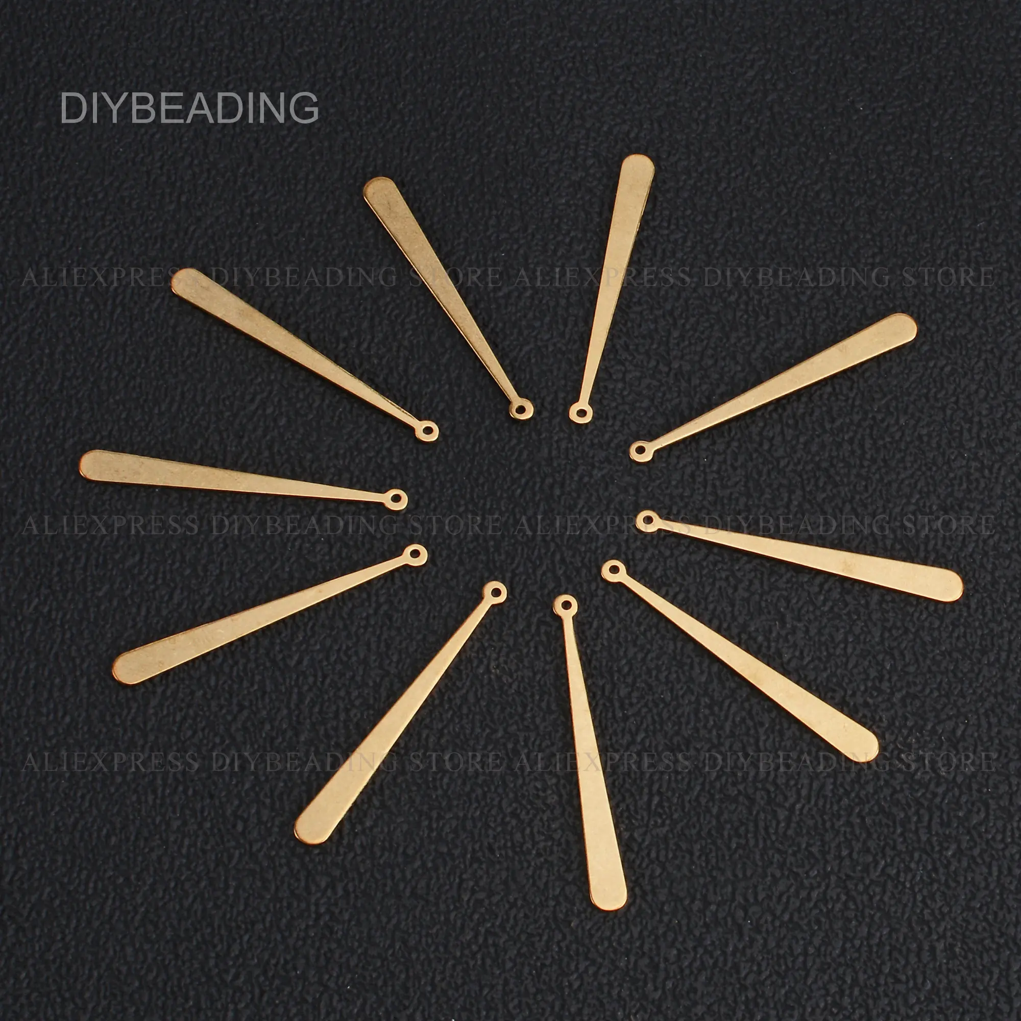 Top Trends: Charms For Jewelry Making Raw Brass Charm Accessories Teadrop Thin Blank Metal Finding Connector For Earrings And Bracelet DIY Shoppable Styles - Image 6