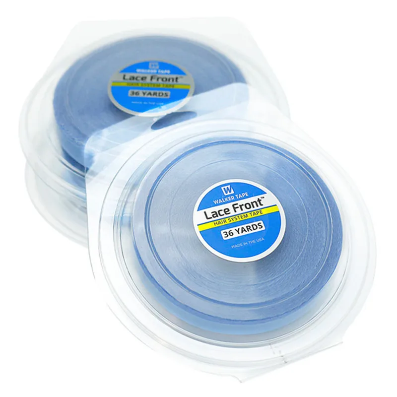 Top Trends: Wholesale Lace Front Support Tape Blue Double Sided Adhesive For Hair Extension / Toupee / Lace Wig Tape 3yards 12yards 36yards Shoppable Styles