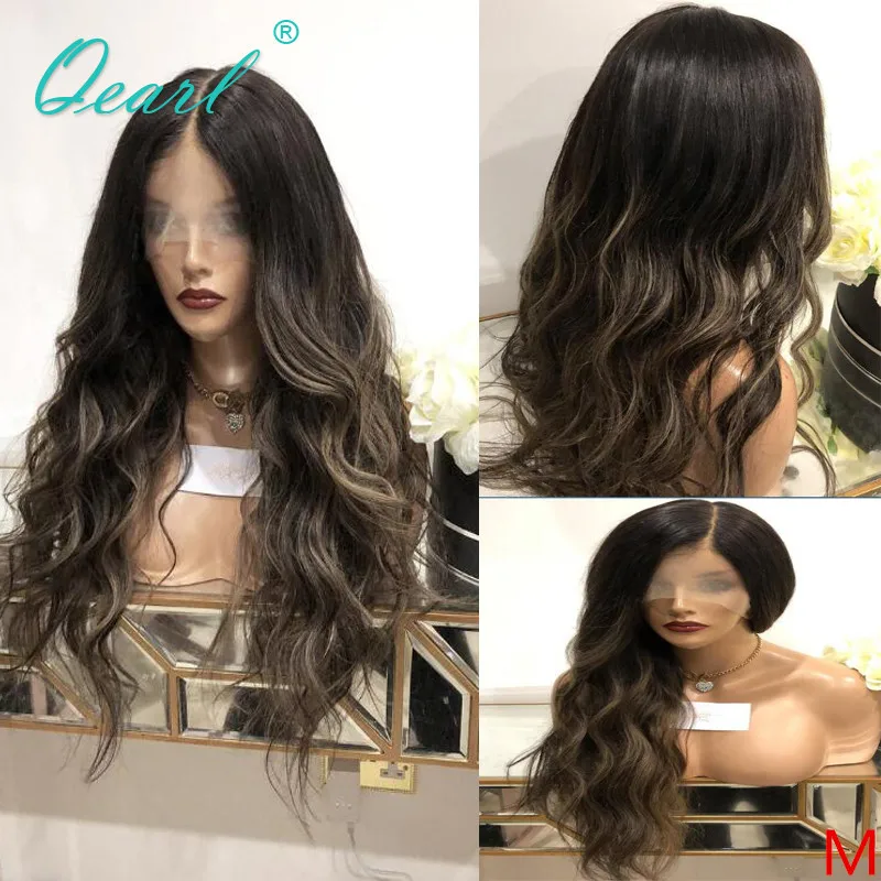 Top Trends: Wigs Human Hair Full Lace Balayage Lace Frontal Wigs Highlights Brown Blonde Colored 13x6 Loose Wave Wig Glueless 180% Qearl Shoppable Styles