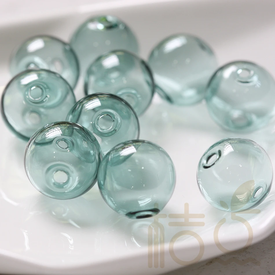 Top Trends: 4 Pieces Hand Blown Hollow Glass Beads With Regular 2 Holes (18H17H) Shoppable Styles