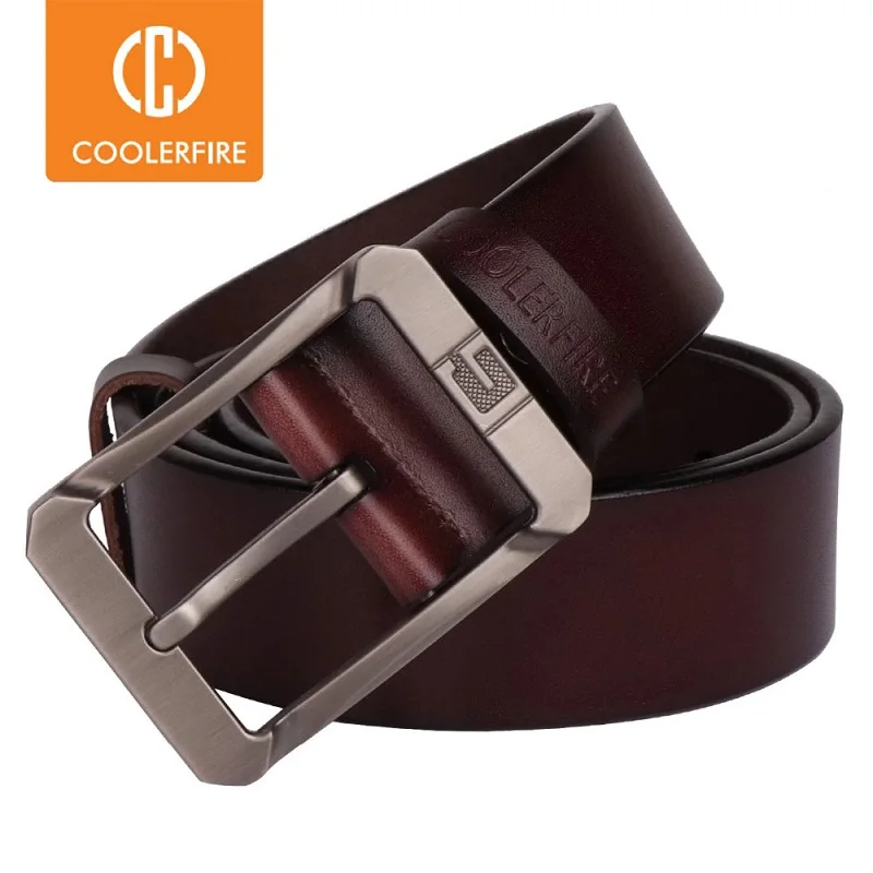 Top Trends: Coolerfire Genuine Leather Belts For Men Brand Male Pin Buckle Jeans Cowboy Mens Belt Luxury Designer High Quality Leather Belt Shoppable Styles