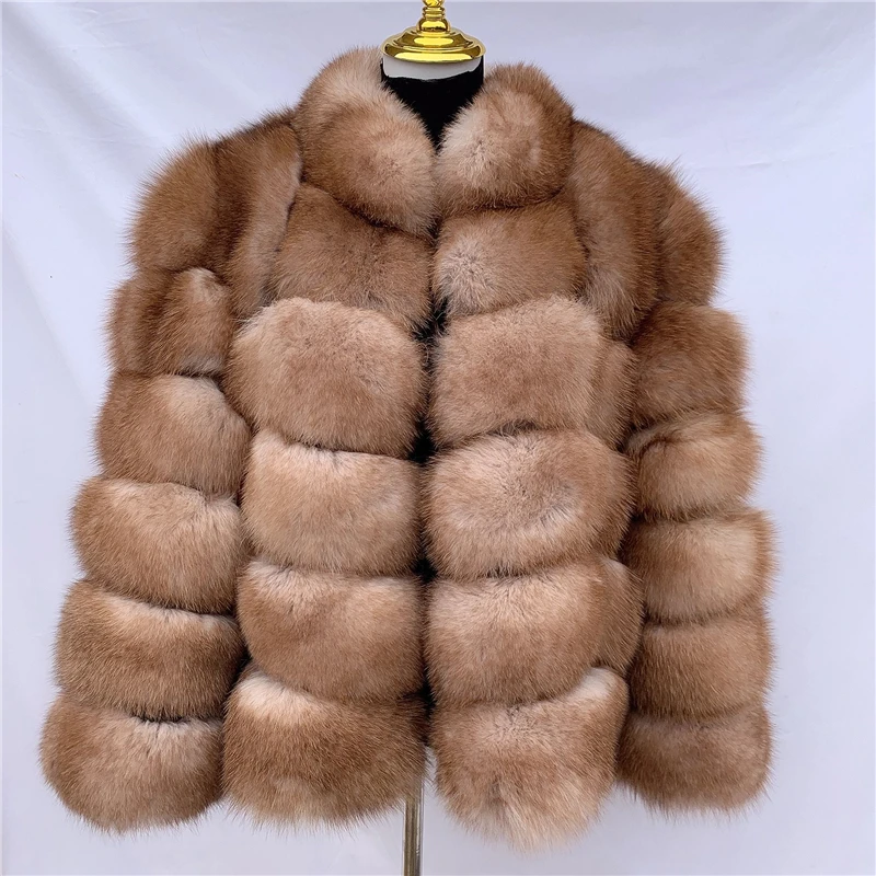 Top Trends: 2020 Natural Fox Fur Coat With Stand Collar Winter Warm Fox Fur Coat Sleeves Detachable Ladies Winter Fur Coat Fox Fur Vest Good Shoppable Styles