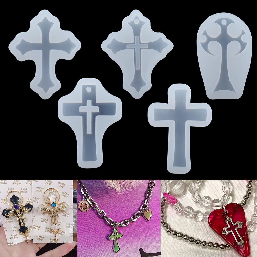 Top Trends: Europe Cross Resin Silicone UV Epoxy Resin Molds Casting Necklace Pendant For DIY Craft Silicone Jewelry Making Tools Shoppable Styles