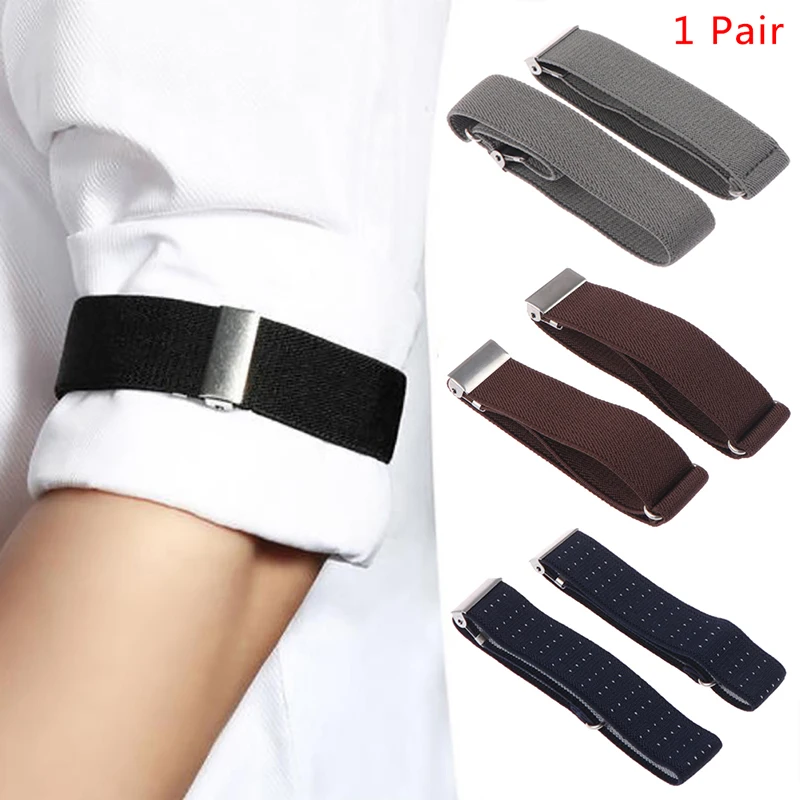 Top Trends: 1 Pair Elegant Shirt Anti-slip Elastic Armband Sleeve Garter Bartender Cuff Holder Arm Warmers 2.5cm Groom Elastic Garter Gift Shoppable Styles - Image 3