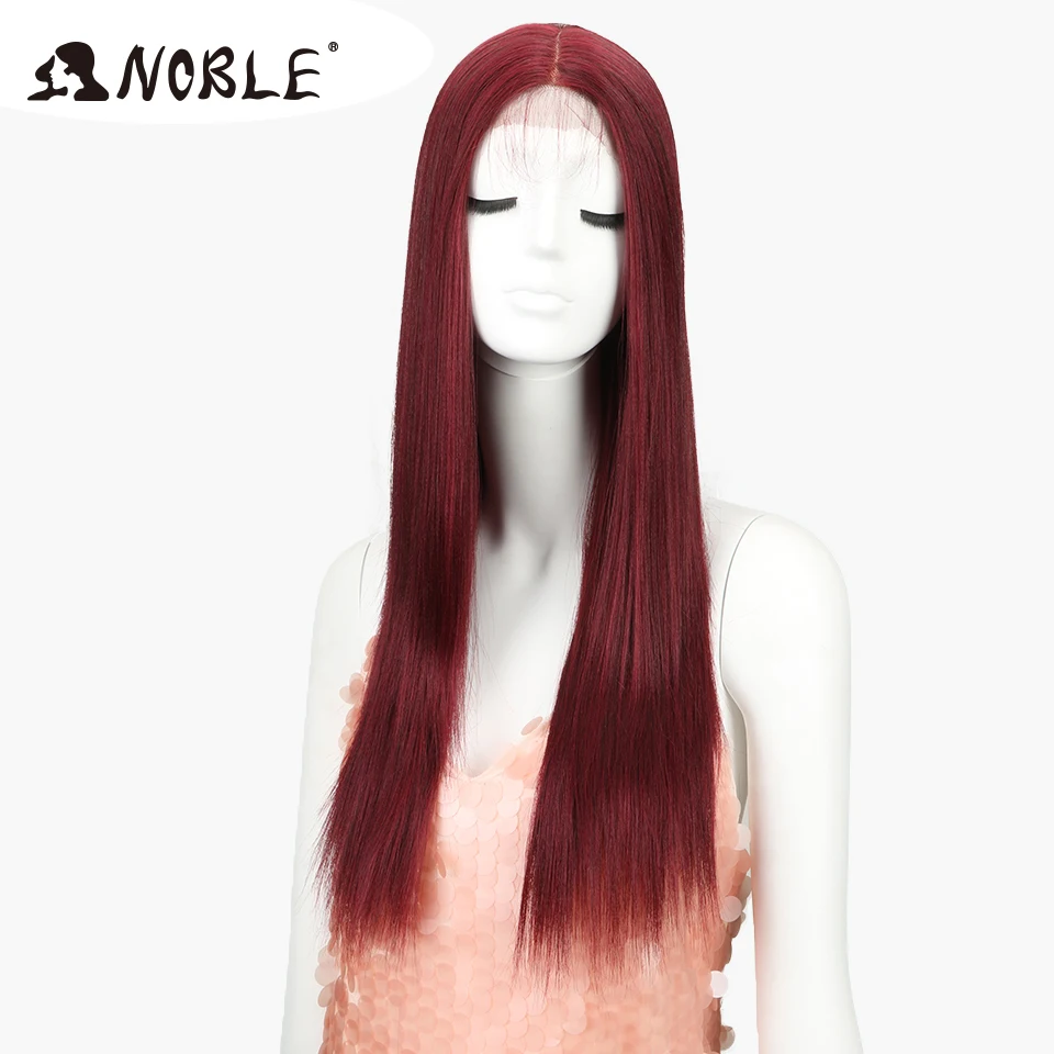 Top Trends: Noble Cosplay Long Straight Synthetic Lace Wigs For Women 26Inch Middle Part High Temperature Fiber Synthetic Lace Wig Shoppable Styles