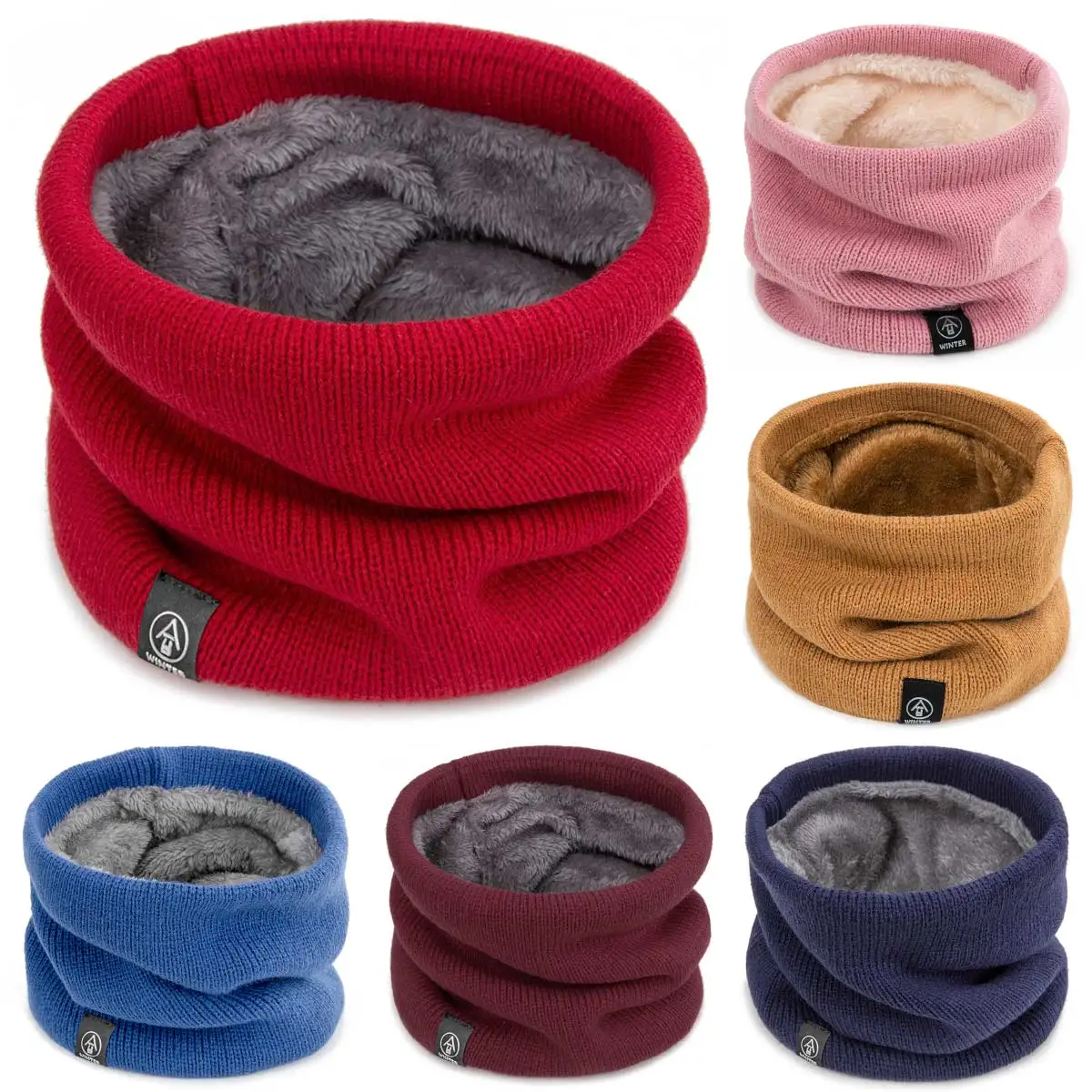 Top Trends: Winter Warm Scarf For Boys Girls Children Baby NeckwarmerThick Wool Collar Snood Cotton Knitted Ring Snow COLD Freeshipping Shoppable Styles