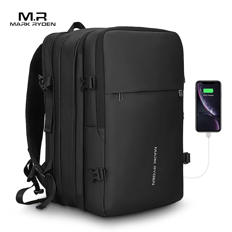 Top Trends: Mark Ryden Expandable Men Backpack 40 Litre Fits 17 Inch Laptop USB Recharging Business Travel Bag Shoppable Styles