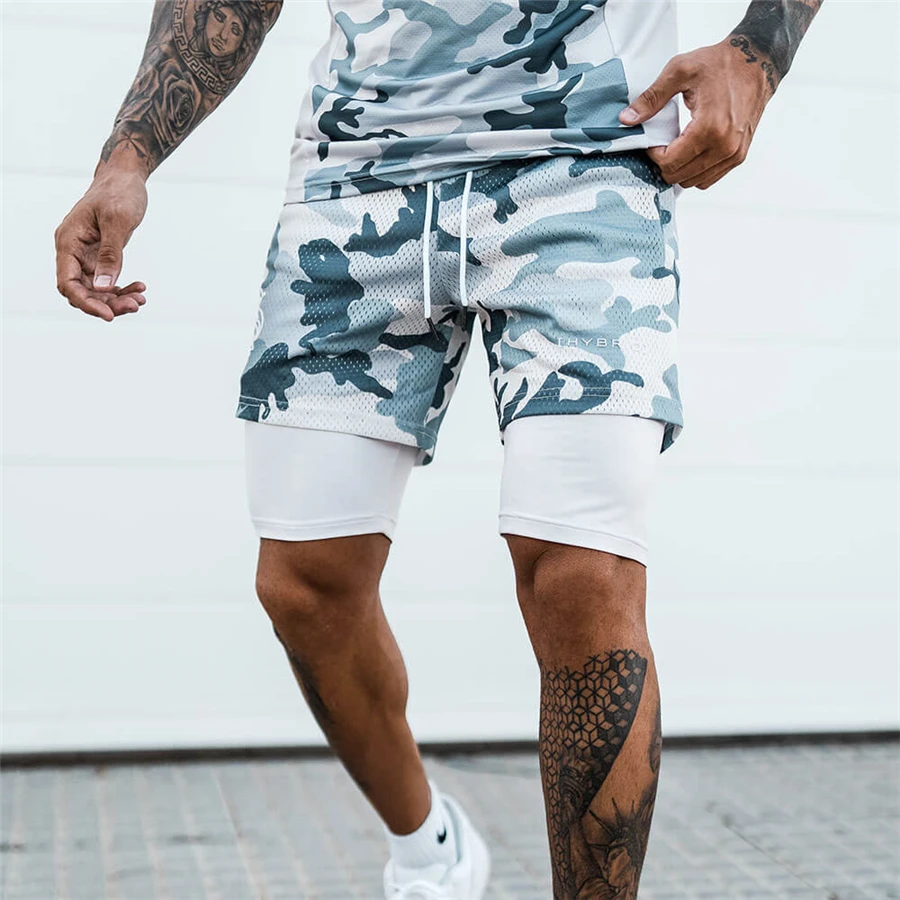 Top Trends: 2022 Summer 2 In 1 Shorts Men GYMS Fitness Running Shorts Quick Dry Male Shorts Bodybuilding Short Pants Shoppable Styles