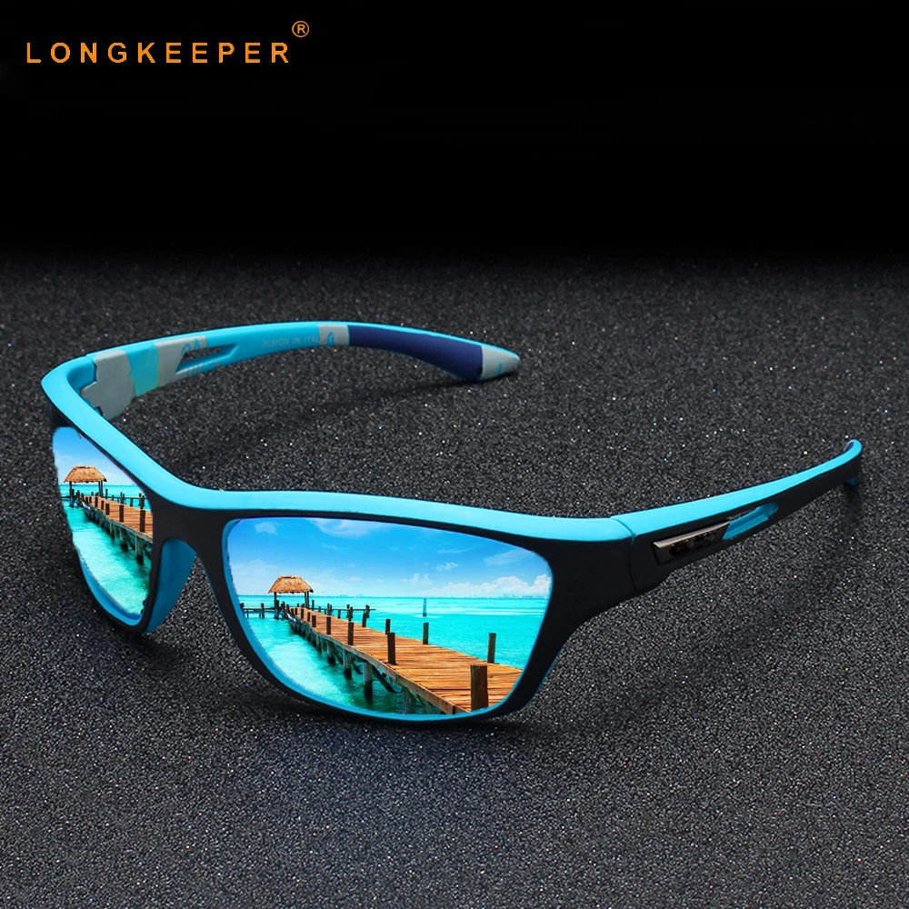 Top Trends: LongKeeper Classic Polarized Sunglasses Men's Driving Shades Blue Outdoor Sports Sun Glasses Women Brand Designer Mirror Oculos Shoppable Styles