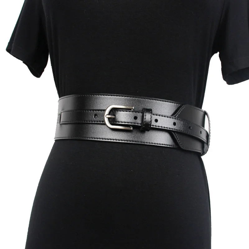 Top Trends: 2020 New Designer Women's Wide Black Brown Genuine Leather Belt Body Harness Belts For Women Luxury Designer Brand Waistband Shoppable Styles - Image 2