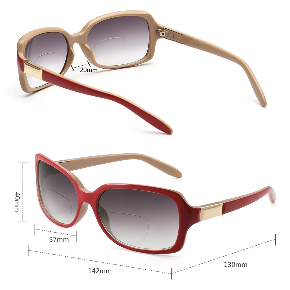 Top Trends: JM Square Bifocal Sunglasses Reader Women Gradient Lens Sun Reading Glasses Shoppable Styles - Image 5