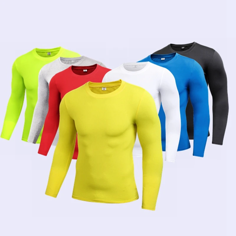 Top Trends: Comfortable Mens Compression Under Base Layer Top Running Shirt Men T-shirt Long Sleeve Tights Gym Fitness Sport Shirt Tops Tees Shoppable Styles