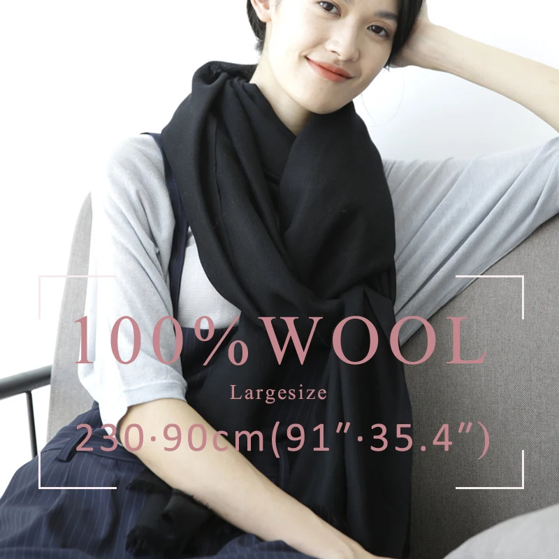 Top Trends: Big Wool Scarf Women Winter Luxury Brand Long Scarfs For Ladies Fashion Poncho Scarves Women 2019 White Warp Shawls And Wraps Shoppable Styles