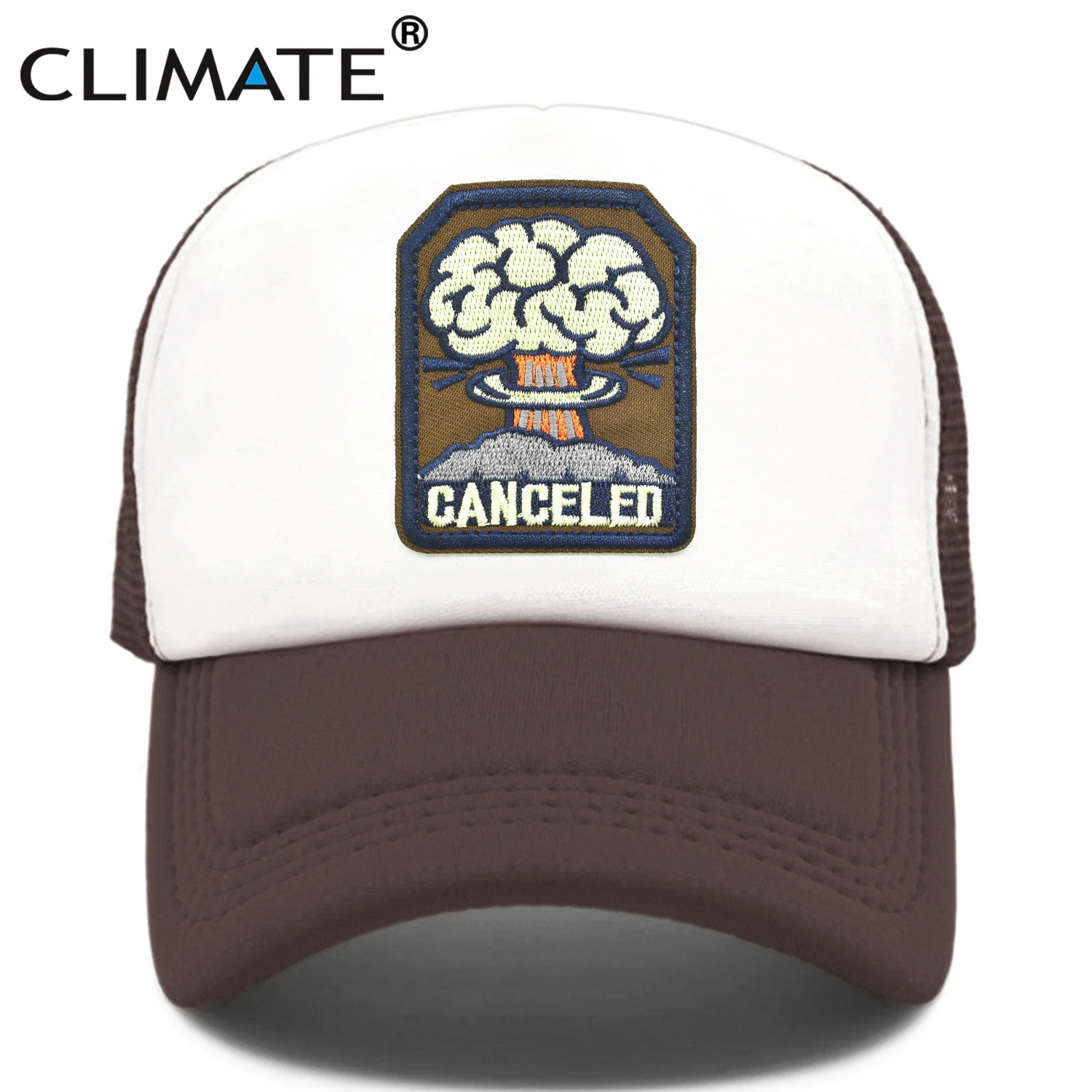 Top Trends: CLIMATE Canceled Mushroom Cloud Cap N-bomb Bomb Nuclear Explosion Trucker Cap Bomb Atomic Cap Nuke Hat Cap Cool Summer Mesh Cap Shoppable Styles