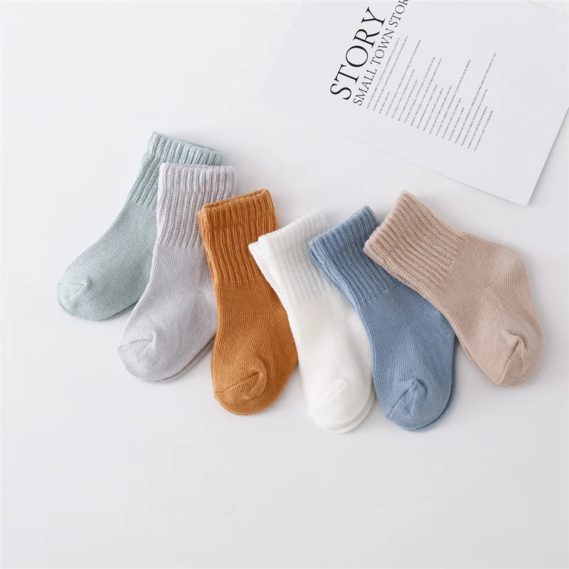 Top Trends: Lawadka 6Pairs / set 0-12Month Newborn Baby Boy Girl Sock Cotton Solid Soft Infant Socks For Girls Boys Spring Autumn Korea Style Shoppable Styles