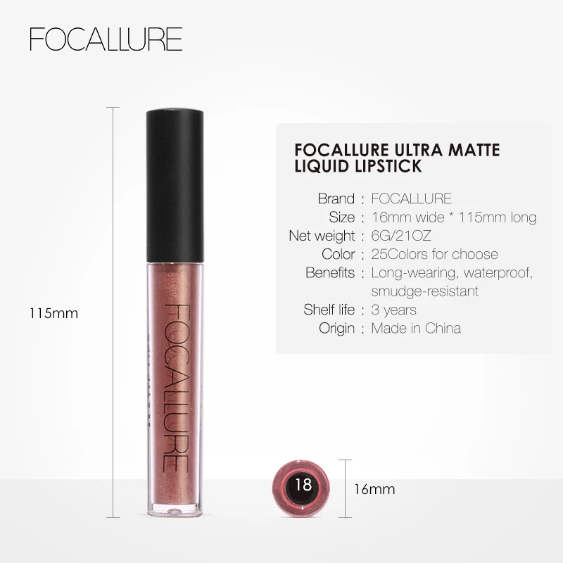 Top Trends: FOCALLURE Matte Velvet Lip Gloss Long Lasting Waterproof Nude Non-Stick Cup Liquid Lipstick Women Lips Makeup Cosmetics Shoppable Styles - Image 6