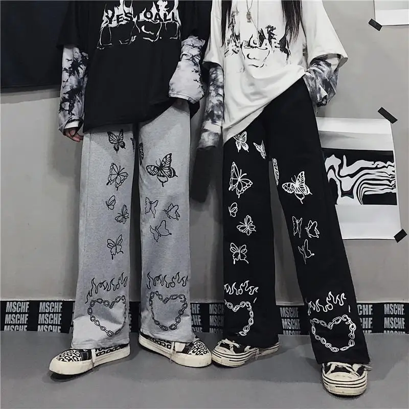 Top Trends: Women Pants Streetwear Gothic Oversize Wide Leg Trousers Casual Hip-hop Y2k Harajuku Femme Pantalon Vintage Dark Pant Aesthetic Shoppable Styles