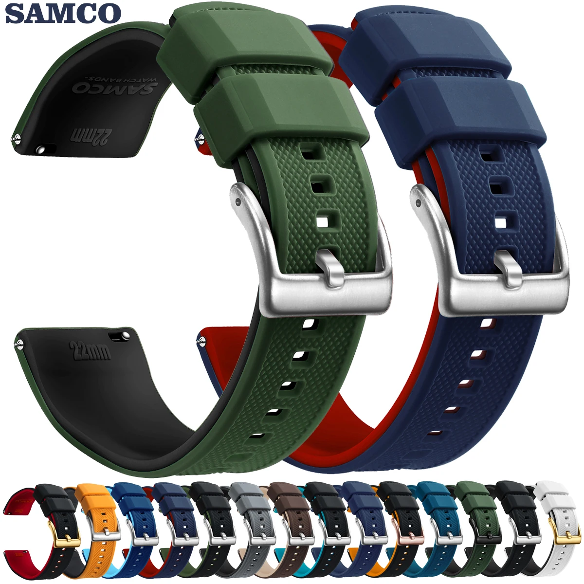 Top Trends: Premium Silicone Watch Band Quick Release Rubber Watch Strap 18mm 20mm 22mm Watch Strap Watch Replacement Watchband Shoppable Styles