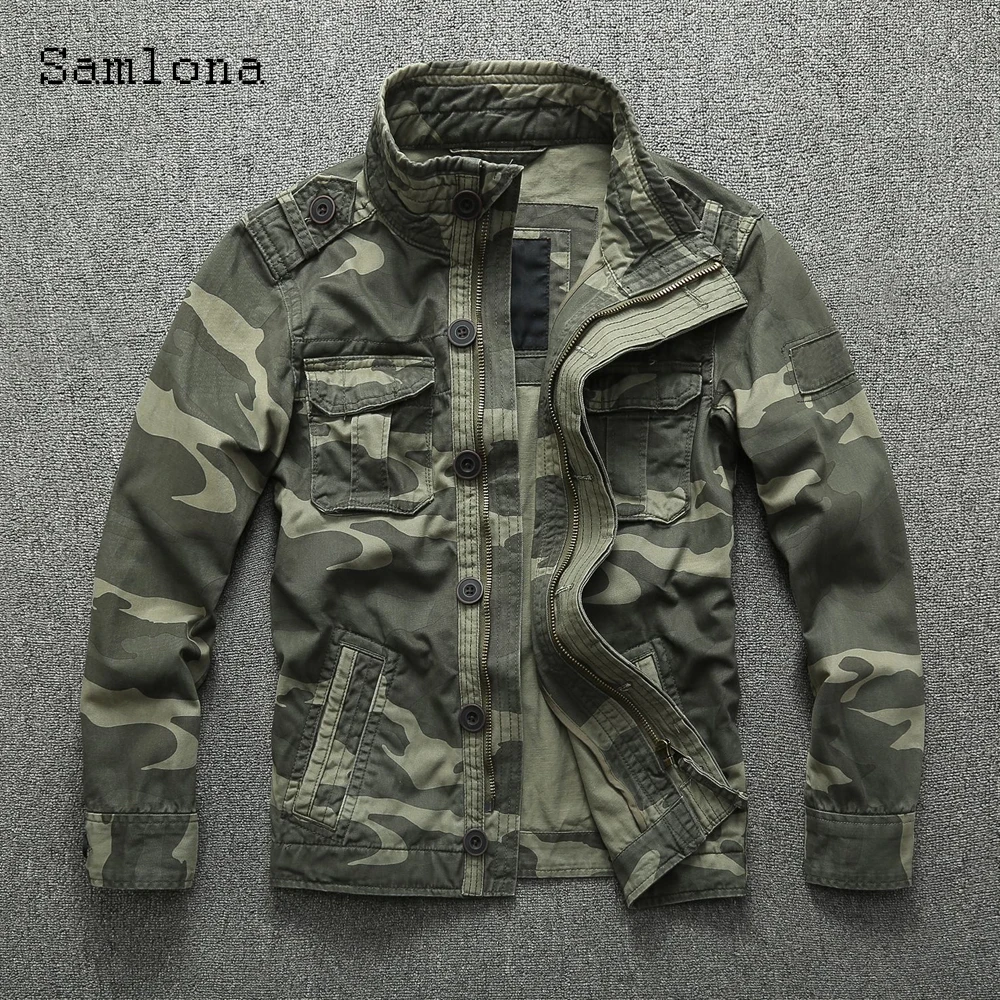 Top Trends: 2023 Single-Breasted Jackets Sexy Fashion Camouflage Coats Men Autumn Retro Multi-Pocket Jacket Homme Skinny Basic Top Outerwear Shoppable Styles