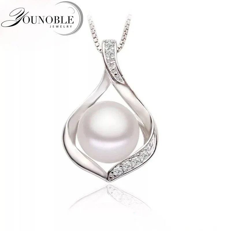 Top Trends: Natural Freshwater Pearl Pendant Necklace Women Fashion 925 Sterling Silver Boho Statement Necklace Pearl Jewelry Shoppable Styles