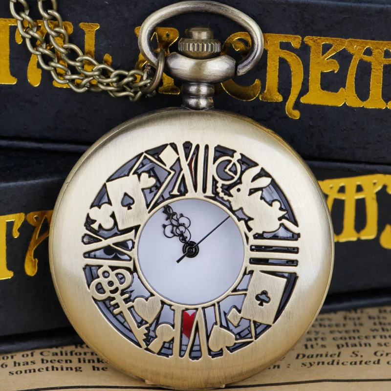 Top Trends: Hot Selling Classic Hollow Large Flower Key Rabbit Retro Pocket Watch Reloj De Bolsillo Drop Shipping Shoppable Styles