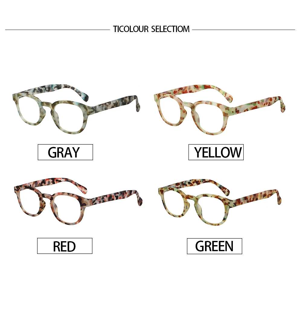 Top Trends: Turzing Round Reading Glasses Ladies Reading Glasses Spring Hinge Reader Glasses For Women Eyeglasses With Pattern Print Shoppable Styles - Image 4