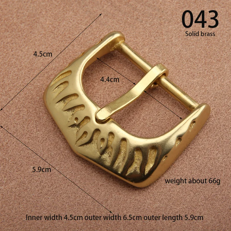 Top Trends: 1pcs Solid Brass Belt Buckle Metal Belt Buckle For Men Stainless Steel Single Pin Belt Half Buckle DIY Leather Craft Buckle Shoppable Styles - Image 6