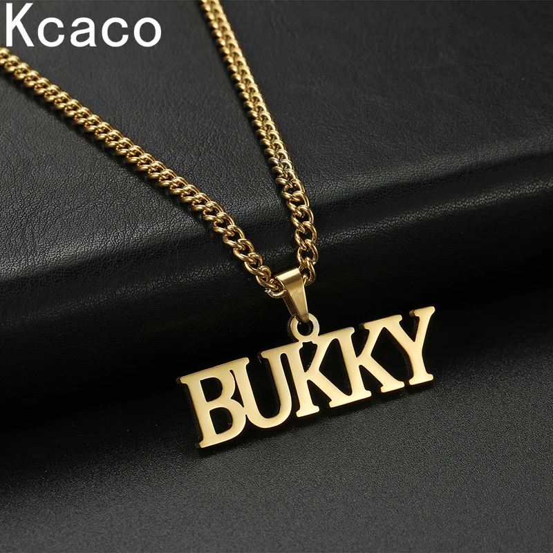 Top Trends: Customized Name Necklaces Pendants For Men Women Personalized Custom Gold 3mm Cuban Chain Stainless Steel Nameplate Jewelry Shoppable Styles