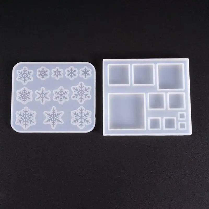 Top Trends: Snowflake / Square Shape Silicone Mold Epoxy Resin Crafts Casting Mold For DIY Craft Keychain Pendants Bag Charm Gift Tags Shoppable Styles - Image 5