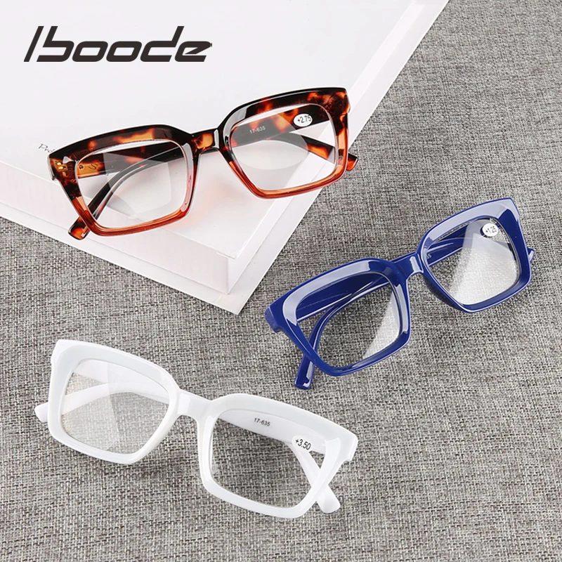 Top Trends: Iboode 2022 New Square Reading Glasses Men Women Fashion Presbyopia Eyeglasses Diopter + 1.0 1.25 1.5 1.75 2 2.25 2.5 2.75 3 3.5 Shoppable Styles