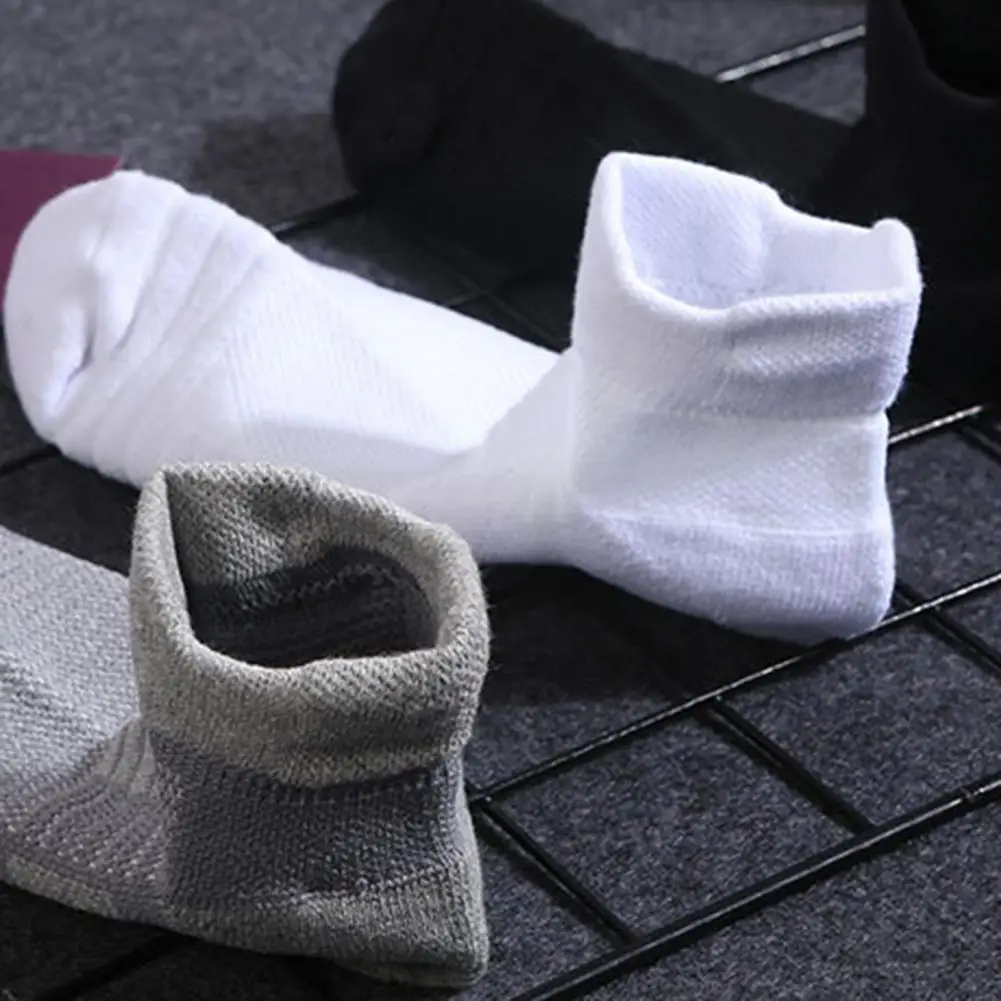 Top Trends: Men's Socks Compression Socks Breathable Socks Solid Color Thickened Men's Running Football Basketball Sports High Elastic Shoppable Styles - Image 5