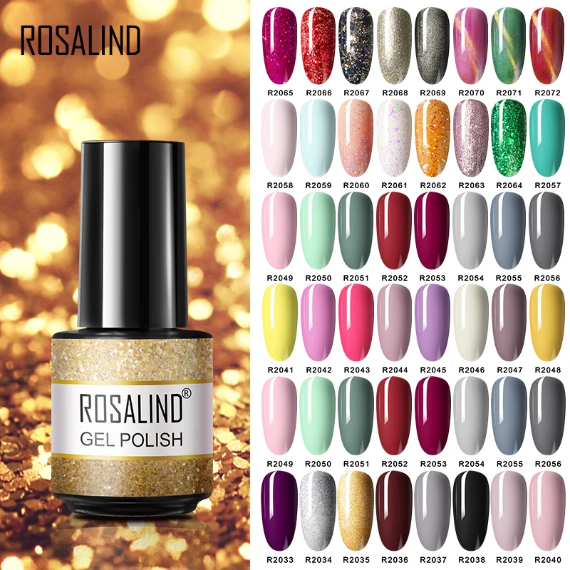 Top Trends: ROSALIND Nail Art 7ML Gel Polish 80 Color For Manicure Design UV Nail Polish Gel Lacquer Soak Off Semi Permanent Gel Nail Polish Shoppable Styles