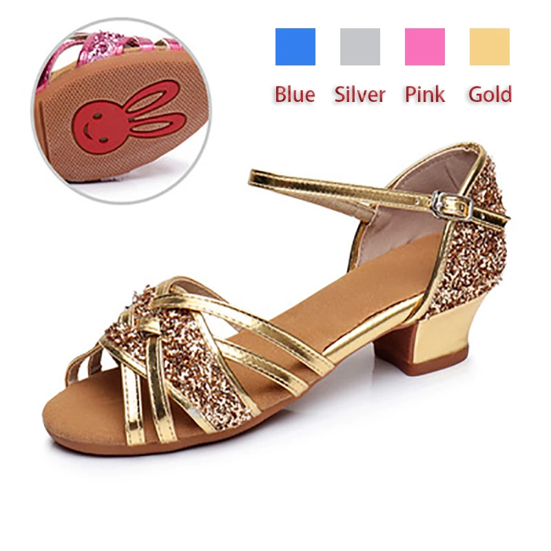 Top Trends: Child Dance Shoe For Girls / Kids / Women Ballroom Latin Shoe Ladies Modern Tango Salsa Sandals Dancing Shoe 3.5CM Low Heel Shoppable Styles