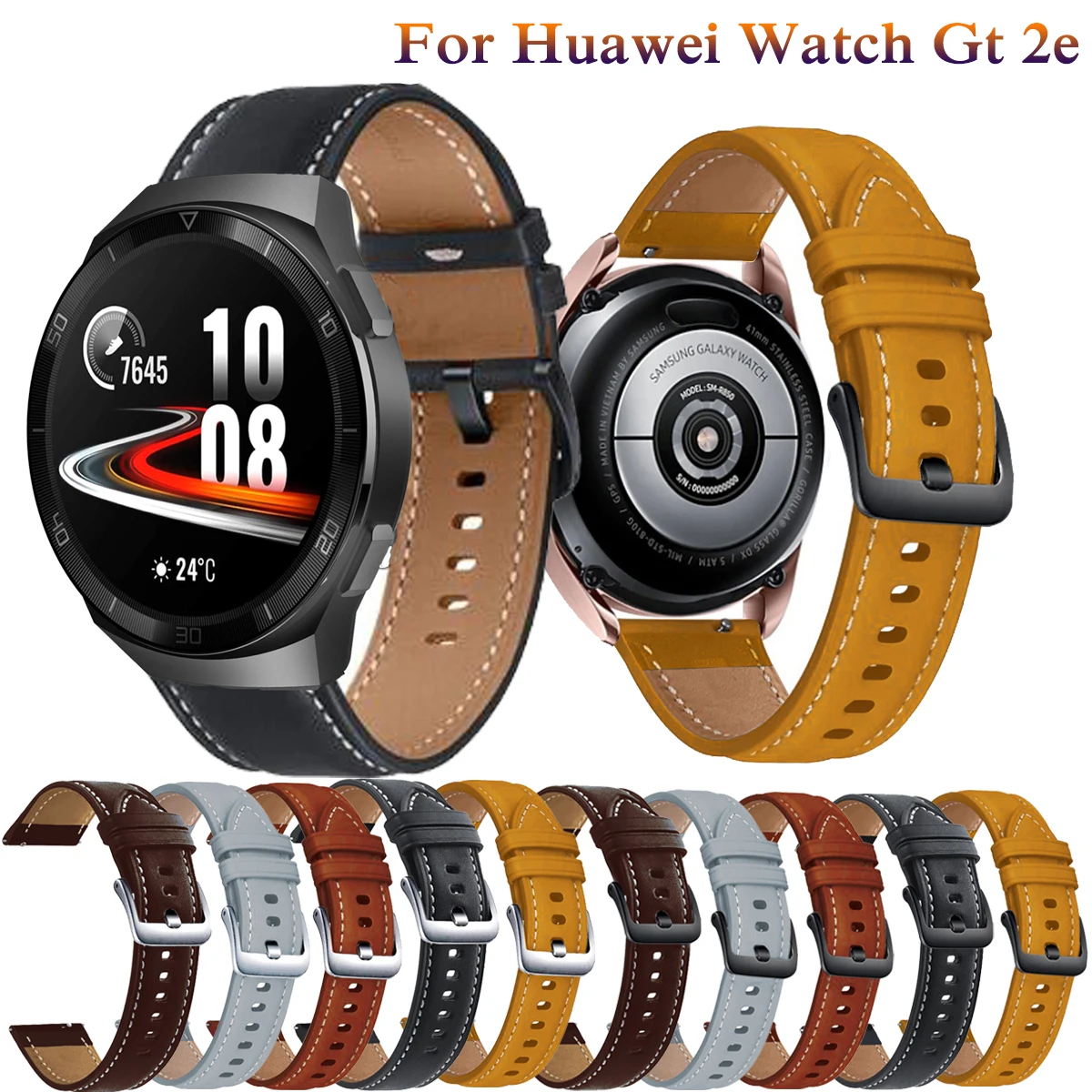 Top Trends: New For Huawei Watch GT 2 / Pro / 2E / GT 46mm Strap Genuine Leather Band 22mm Watch Strap GT2 Gt2e Bracelet Watchband Wristband Shoppable Styles