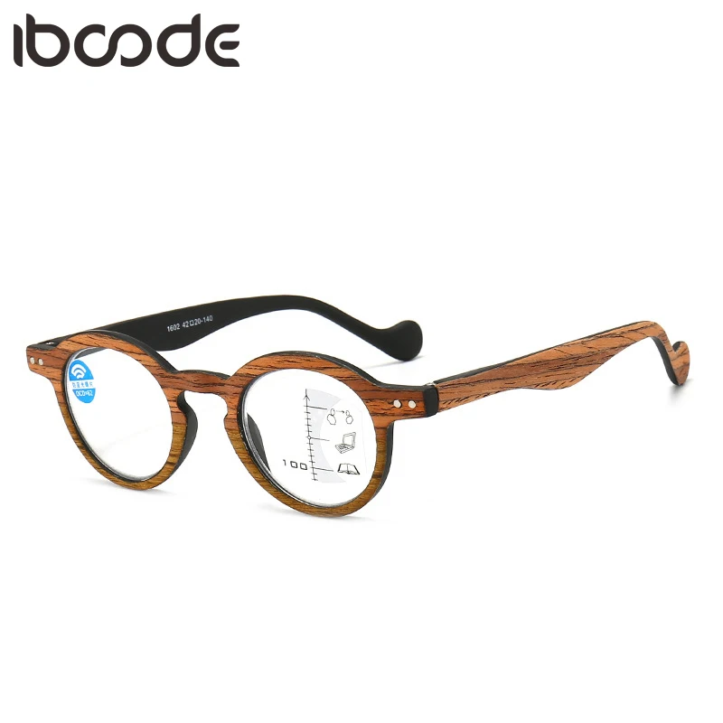 Top Trends: Iboode Progressive Multifocal Men Women Wood Grain Reading Glasses Optical Spectacle Anti Blue Light Presbyopic Eyeglasses New Shoppable Styles