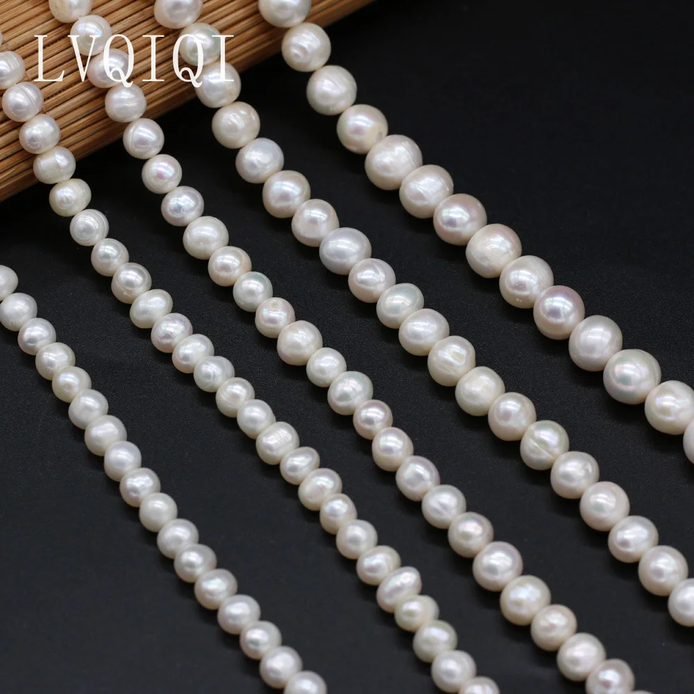 Top Trends: 100% Natural Freshwater Pearl High Quality AAA Round Beaded For Jewelry Making Irregular Beads DIY Bracelet Necklace Accessories Shoppable Styles